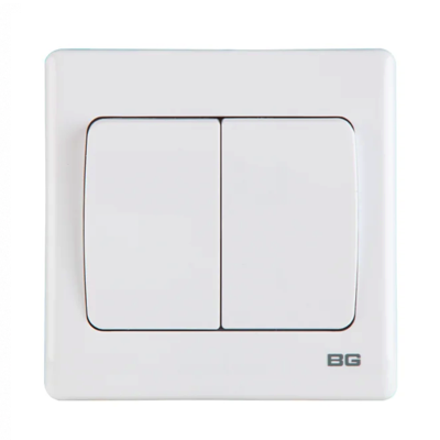 British General Neo Slimline 2 GANG MEGA ROCKER 2-WAY Switches PCWH42W
